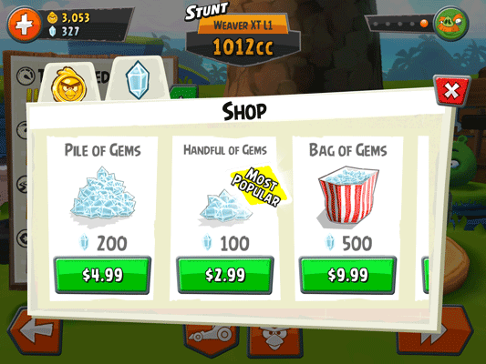 Angry Birds Go! Shop
