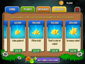 Plants vs. Zombies 2 Store