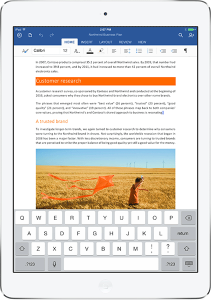 Microsoft Word for iPad